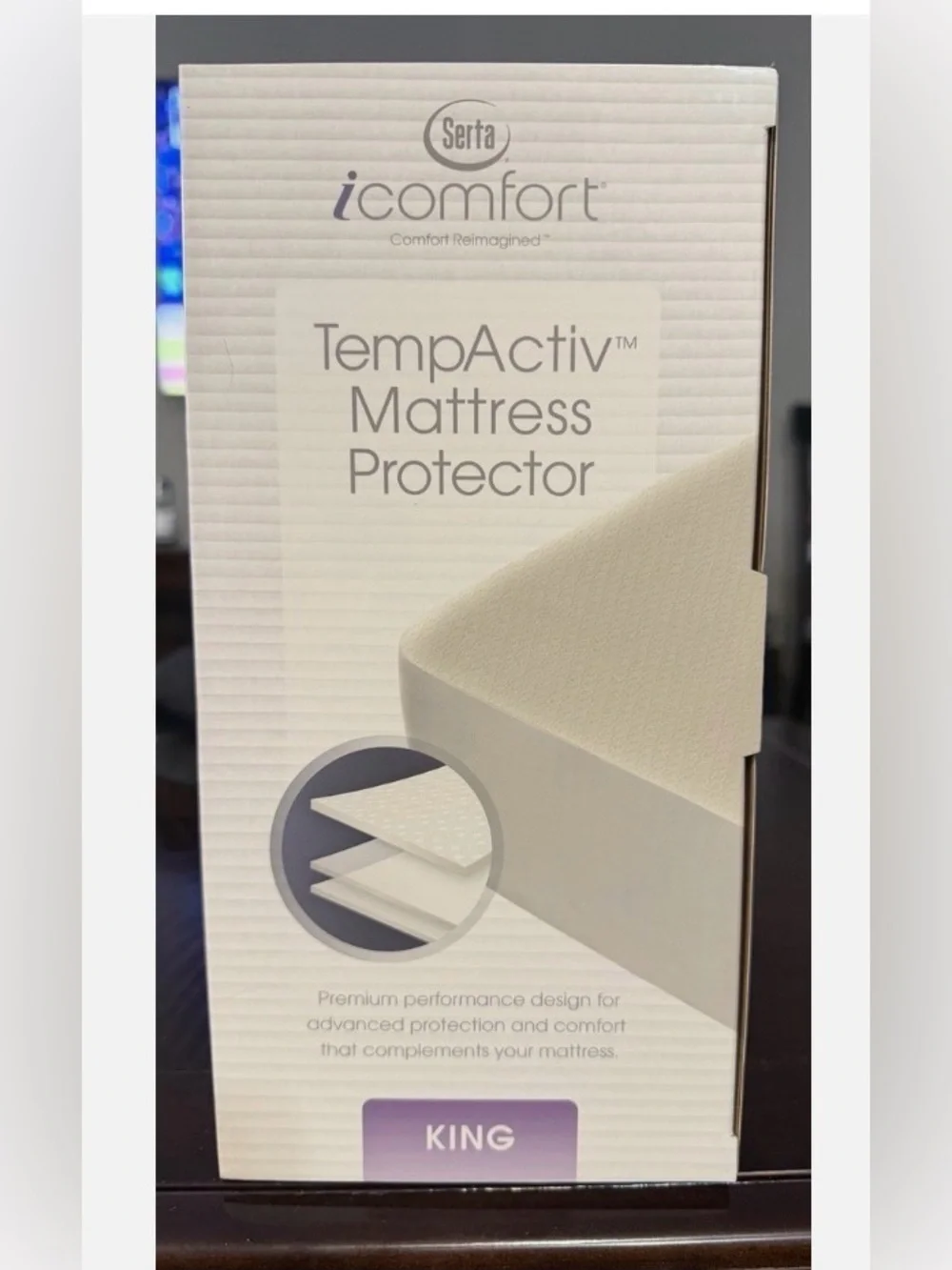 Serta iComfort TempActiv Mattress Protector, King Size, NWT